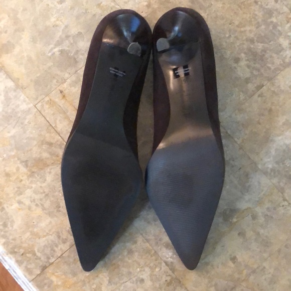 Suede leather trim chocolate brown Loft Avery Heel - Picture 7 of 7